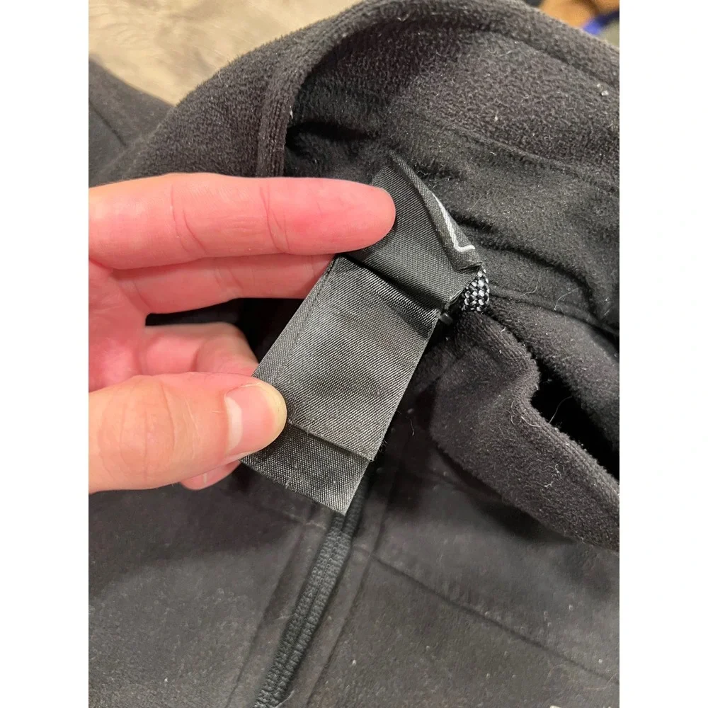 The North Face Mens Full Zip Fleece Vest Black Sleeveless Jacket Outdoor XL